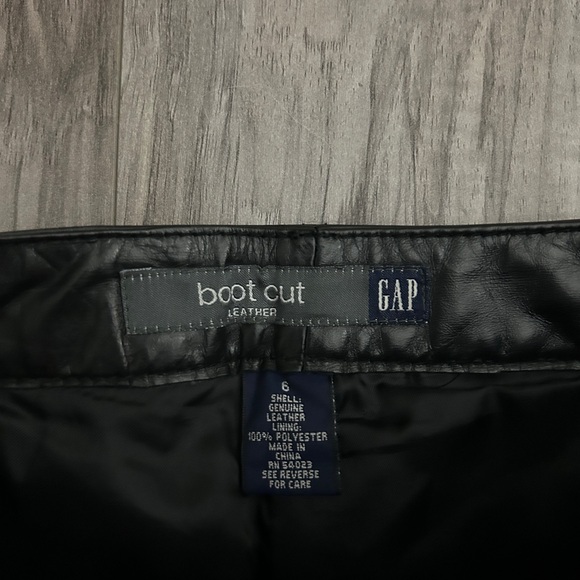 Black Genuine Leather Pants - Picture 4 of 5